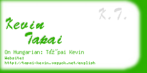 kevin tapai business card